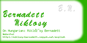 bernadett miklosy business card